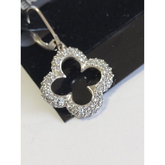 Women's Sterling Silver Stud Earrings 2" x 3/4"  NEW - Picture 4 of 9